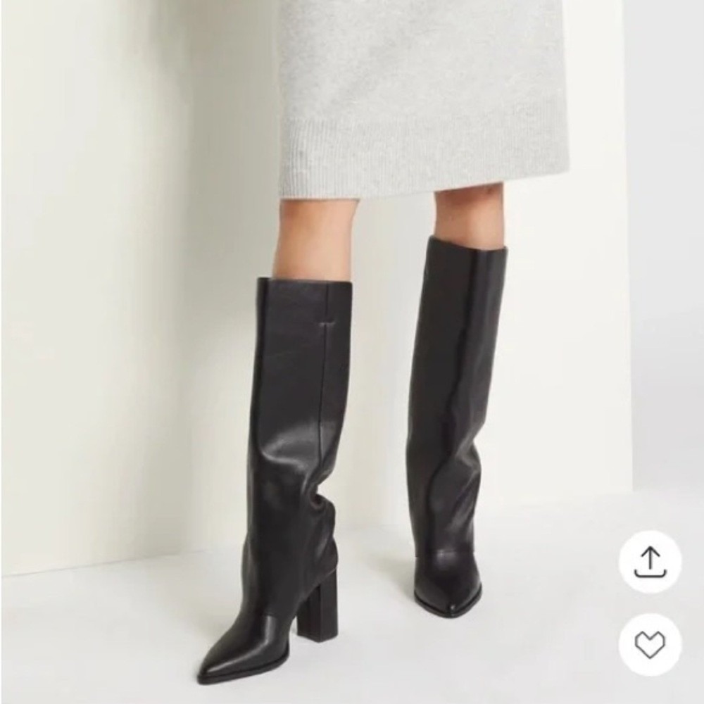 Steve Madden Blanco Knee High Boot Women 8 Black